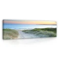 Obraz na płótnie obraz na ścianę plaża wydmy zielony błękitny 145 x 45