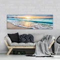 Obraz na płótnie obraz na ścianę plaża morze turkusowy beżowy 145 x 45
