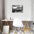 Obraz na płótnie obraz na ścianę czarny biały wenecja gondole kanał 60 x 40