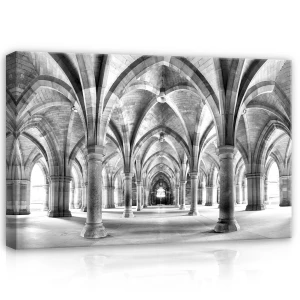 Obraz na płótnie obraz na ścianę biały szary architektura łuki kolumny