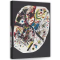 Obraz na płótnie obraz na ścianę Czarny Kolorowy Abstrakcja Kandinsky 50
