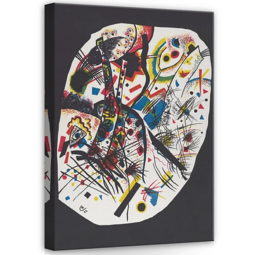 Obraz na płótnie obraz na ścianę Czarny Kolorowy Abstrakcja Kandinsky 50