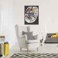 Obraz na płótnie obraz na ścianę Czarny Kolorowy Abstrakcja Kandinsky 50