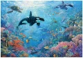 Fototapeta niebieska ocean orka żółw rafy koralowe podwodny świat