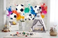 Fototapeta kolorowa piłka nożna piłki sport graffiti dla dzieci