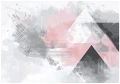 Fototapeta różowa szara abstrakcja geometryczna nowoczesny wzór ścienny
