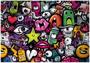 Fototapeta kolorowa graffiti street art nowoczesna dekoracja ściany