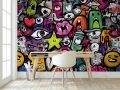 Fototapeta kolorowa graffiti street art nowoczesna dekoracja ściany