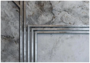 Fototapeta szara beton industrialny geometryczne ramy nowoczesna ściana