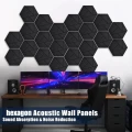 HEXAGON panel czarny samoprzylepny 3D akustyczny ścienny filcowy