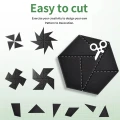 HEXAGON panel czarny samoprzylepny 3D akustyczny ścienny filcowy