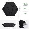 HEXAGON panel czarny samoprzylepny 3D akustyczny ścienny filcowy