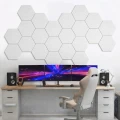 HEXAGON panel biały samoprzylepny akustyczny ścienny filcowy