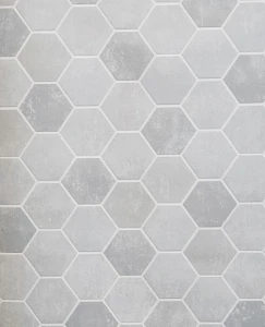 Tapeta ścienna nowoczesna geometria 3D metaliczna z szarością