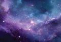 Fototapeta niebiesko fioletowy kosmos gwiazdy galaktyka mgławica na ścianę