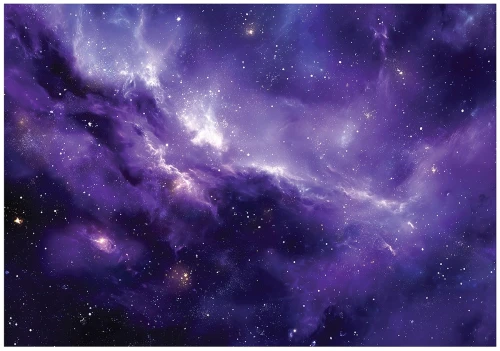 Fototapeta fioletowy kosmos galaktyka gwiazdy mgławica nocne niebo ścienne