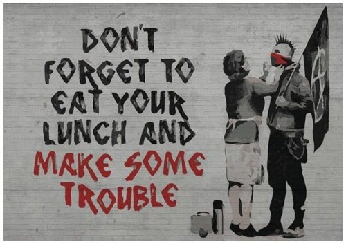 BANKSY FOTOTAPETA MUR BETON FOTOTAPETY