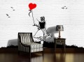 BANKSY FOTOTAPETA MUR BETON FOTOTAPETY