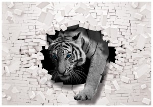 FOTOTAPETA 3D TYGRYS FOTOTAPETY NA ŚCIANĘ