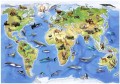 FOTOTAPETA MAPA ŚWIATA DLA DZIECI + KLEJ
