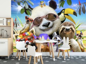 FOTOTAPETA DLA DZIECI SŁODKIE ZWIERZAKI