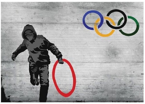 BANKSY FOTOTAPETA MUR BETON FOTOTAPETY