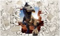 DINOZAUR FOTOTAPETA 3D FOTOTAPETY + KLEJ