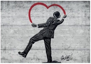 BANKSY FOTOTAPETA MUR BETON FOTOTAPETY