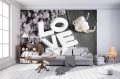 FOTOTAPETA DO KUCHNI LOVE KWIATKI SERCE