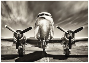 Fototapeta 3D samolot niebo chmury