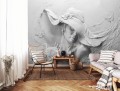 Fototapeta 3D kobieta gips rzeźba twarz