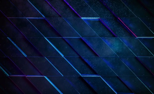 Fototapeta 3D niebieska ściana figury