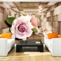 Fototapeta tunel 3d kwiaty Róże