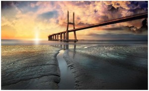 Fototapeta most rzeka niebo fototapety