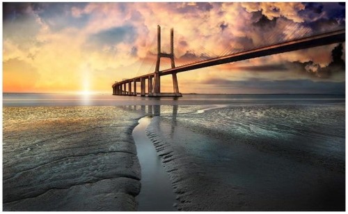 Fototapeta most rzeka niebo fototapety