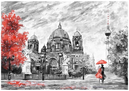 Fototapeta miasto jak malowany obraz Paryż