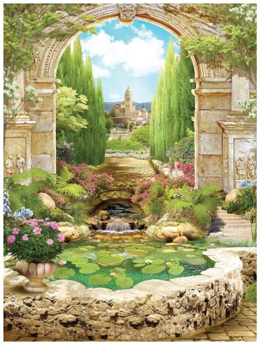 Fototapeta 3d do kuchni uliczka fototapety