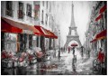 Fototapeta malowana farbami Paryż uliczka