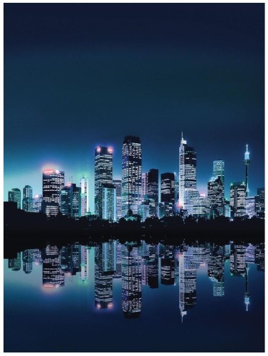 Fototapeta miasto nocą rzeka fototapety