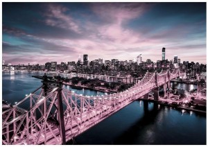 Fototapeta miasto nocą Nowy Jork most fototapety