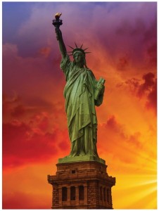 Fototapeta niebo chmury statua fototapety