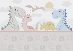Fototapeta TAPETA DLA DZIECI DINOZAURY