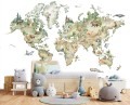 Fototapeta tapeta MAPA kontynenty ŚWIAT