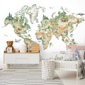 Fototapeta tapeta MAPA kontynenty ŚWIAT