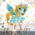 Fototapeta KUCYK PONY liście gwiazdki
