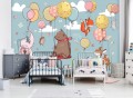 Fototapeta dla dzieci zwierzaki balony