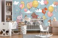 Fototapeta dla dzieci zwierzaki balony