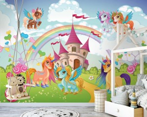 Fototapeta KUCYK PONY koniki tęcza