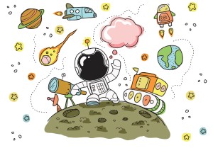 Fototapeta DLA DZIECI KOSMOS RAKIETA