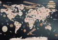 Fototapeta tapeta MAPA kontynenty ŚWIAT